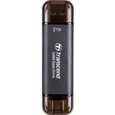 Портативний SSD Transcend 2TB USB 3.1 Gen 2 Type-A + Type-C ESD310 Чорний