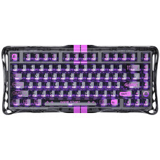 Клавіатура механічна GravaStar Mercury V75 Lite 80keys, Magnetic Blackcore, USB-A, RGB, Transparent Black