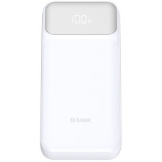 Акумулятор портативний літій-іонний Power Bank D-Link 20000мА*год, 65Вт PD 3.0, QC 3.0, 2xUSB-C, 1xUSB-A з дисплеєм, білий