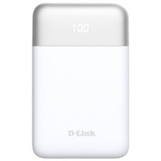 Акумулятор портативний літій-іонний Power Bank D-Link 10000мА*год 18Вт 1xUSB-A, 1xUSB-C, білий