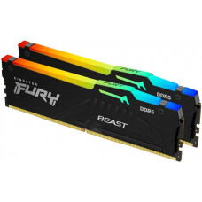 Пам'ять ПК Kingston DDR5 128GB KIT (64GBx2) 5600 FURY Beast RGB