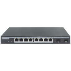 Комутатор DIGITUS 8 Port Gigabit PoE Switch + 2-port SFP, 86W PoE budget, L2 managed