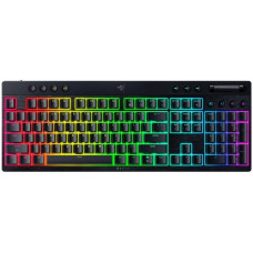 Клавіатура механічна BlackWidow V4 Low-profile HyperSpeed, 104key, Green Switch, USB-A/WL/BT, EN, RGB, чорний