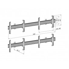 Кріплення настінне KSL VSP4422C відеостіна 2х2