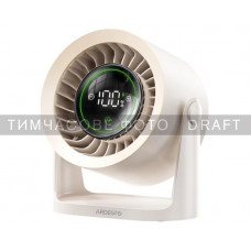 Вентилятор ARDESTO FT-M75BG настільний/настінний, 12см, ел. кер-ня, дисплей, акумулятор, USB-A Type-C, бежевий