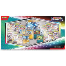 Колекційна карткова гра Pokemon: Scarlet & Violet Prismatic Evolutions. Lucario Ex & Tyranitar Ex Premium Collection Box