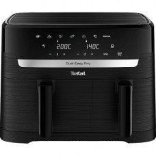 Мультипіч Tefal Easy Fry Dual Essential, 2700Вт, чаша-5.2+3.1л, сенсорне керув., 2 чаши, гриль, пластик, чорний