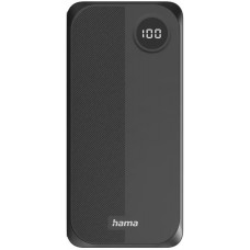 Акумулятор портативний літій-іонний Power Bank Hama 20000 мА·год, 2хUSB-C/USB-A, black