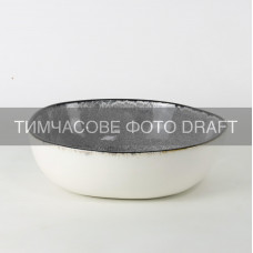 Тарілка глибока Ardesto Daiano, 1500мл, 21см, порцеляна, сірий