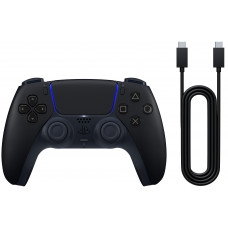 Геймпад PlayStation 5 Dualsense BT, Midnight Black (USB-C кабель)