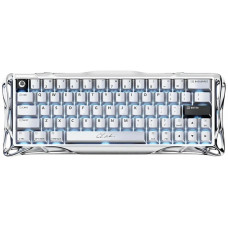 Клавіатура магнітна GravaStar Mercury V60 Pro 60keys, GravaStar Blackcore, USB-A, 8k, RGB, Chrome Silver