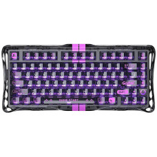 Клавіатура механічна GravaStar Mercury V75 Lite 75keys, Blackcore, USB-A, Transparent Black