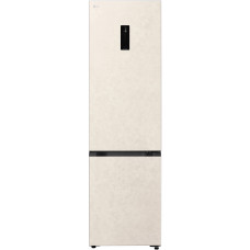 Холодильник LG з нижн. мороз., 203x60х68, холод.відд.-262л, мороз.відд.-113л, 2дв., E, NF, інв., диспл зовн., Fresh Сonverter, Metal Fresh, бежевий