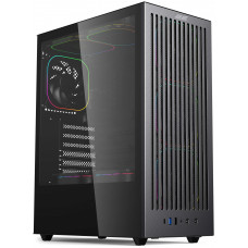 Корпус 2E GAMING  Vector V8111B без БЖ, 1xUSB3.0, 1х USB 2.0, 1xUSB Type-C, 4x120мм ARGB, VGA 325мм, LCS ready, контролер з пультом, TG Side Panel, ATX, чорний
