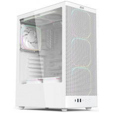 Корпус 2E GAMING  Iconic V8210W  без БЖ, 1xUSB3.0, 1х USB 2.0, 1xUSB Type-C, 4x120мм ARGB, VGA 325мм, LCS ready, контролер з пультом, TG Side Panel, ATX, білий