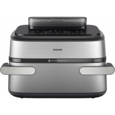 Мультипіч Philips Ovi Dual SteamFry 2750Вт, чаша-3+6л, сенсорне управл., 8 авто. програм,  пластик/метал, сірий